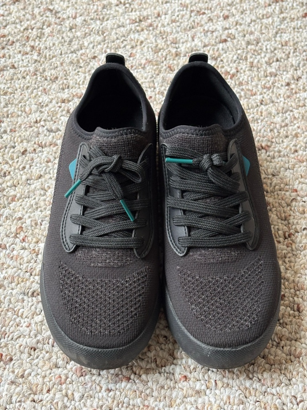 Vessi Weekend Women Black Knit Lace-Up Athletic Waterproof Sneaker